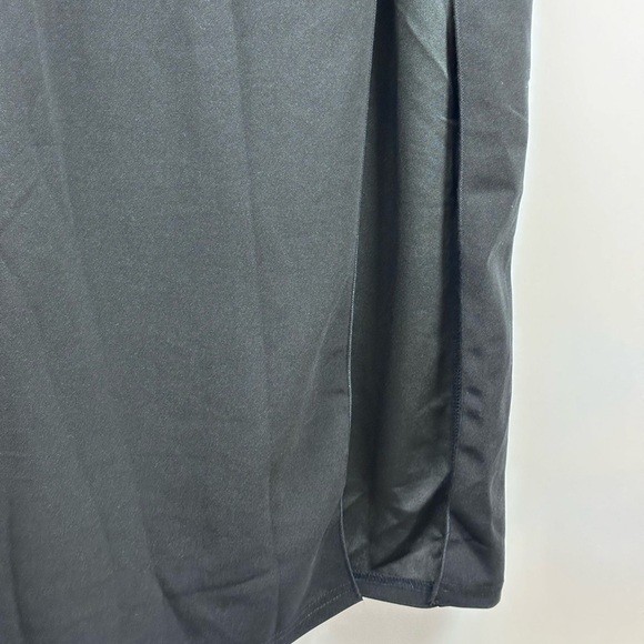 Women's Asymmetrical Neck Line Solid Dress w/ Side Split - Picture 4 of 9